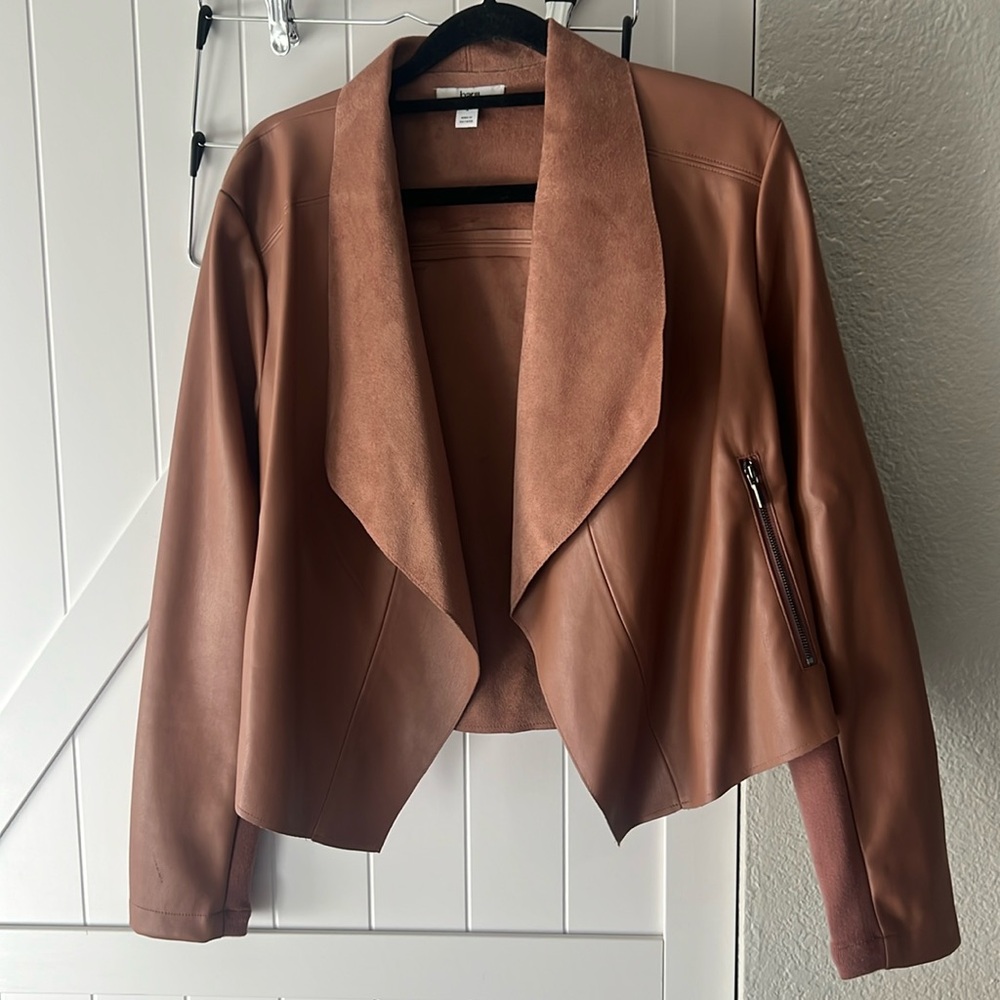 EUC Bar III Flyaway Faux Leather Jacket Size Small